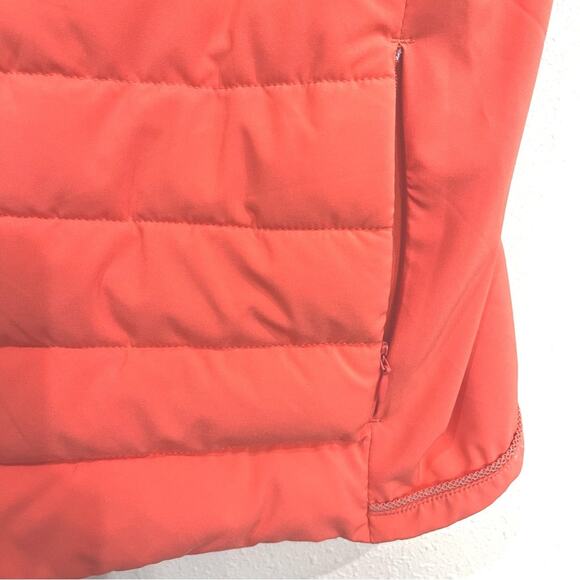 Tangerine Quilted Puffer Vest w/ Pockets & 2-Position Front Zipper in Papaya XL - Picture 6 of 13
